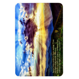 Imán Sunbeam Mountains Scripting Flexible Photo Magnet