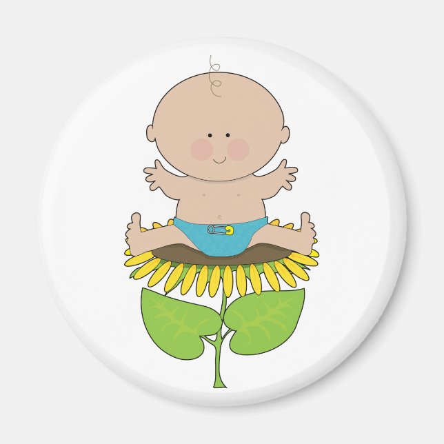 Imán Sunflower Baby Boy (Frente)