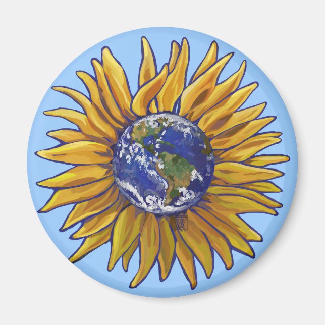Imán Sunflower Earth Magnet (Frente)