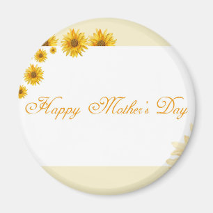 Imán Sunflower Feliz Día de la Madre Saludo Floral