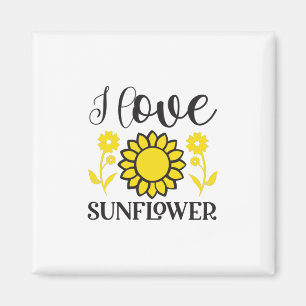 Imán Sunflower Lover Amo El Girasol