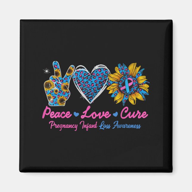 Imán Sunflower Ribbon Pregnancy Infant Loss Awareness C (Frente)