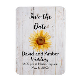 Imán Sunflower Sun brillo Save the Date Magnet