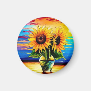 Imán Sunflower Sunset Beach