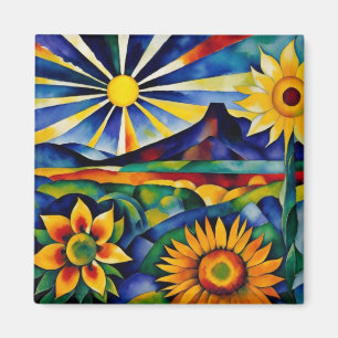Imán Sunflowers de la mañana