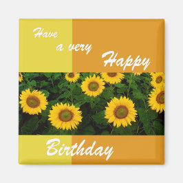 Imán Sunflowers - Happy Birday Magnet