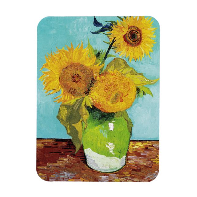 Imán Sunflowers Vincent van Gogh (Vertical)