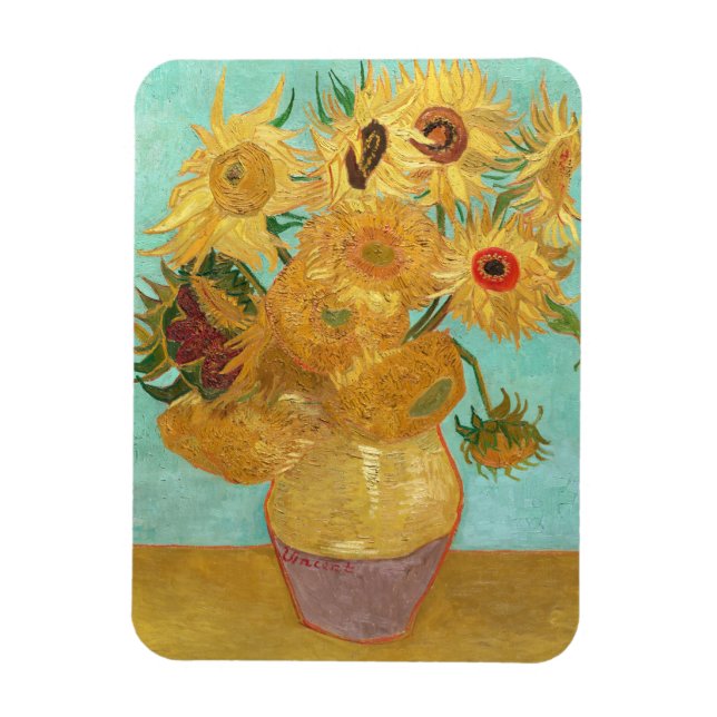 Imán Sunflowers Vincent van Gogh (Vertical)