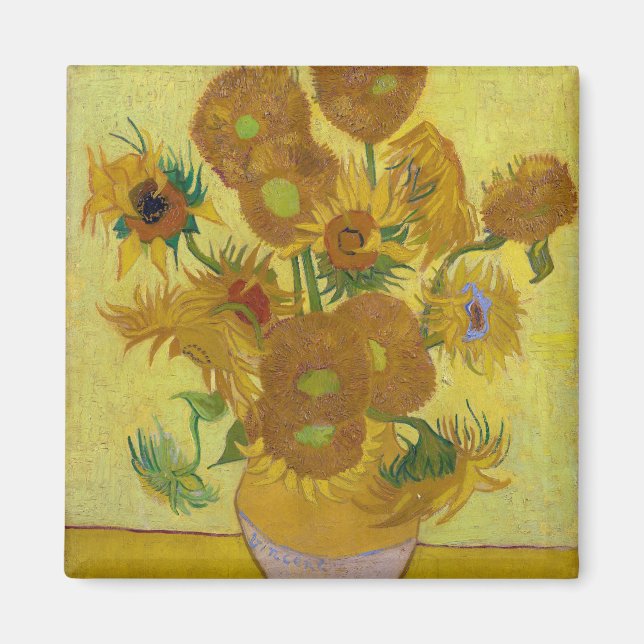 Imán Sunflowers, Vincent van Gogh, 1889 (Frente)