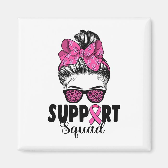 Imán Sungles Messy Bun Support Squad Breve Cancer (Frente)