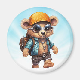 Imán Sunny Adventures with Beachy Bear - Listo para div