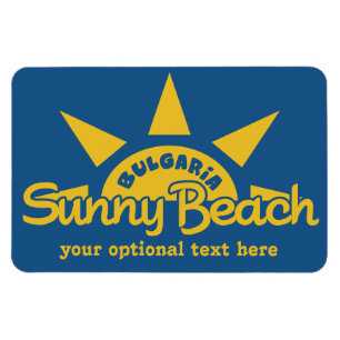 Imán Sunny Beach BULGARIA personalizado de texto e imá