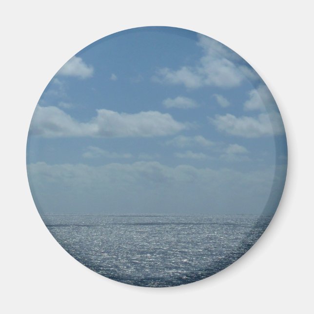 Imán Sunny Caribbean Sea Blue Ocean (Frente)