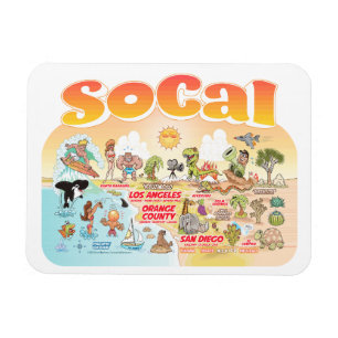 Imán Sunny SoCal Souvenir Magnet