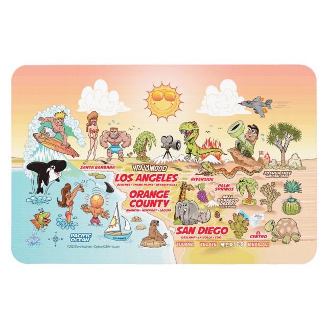 Imán Sunny Southern California Magnet (Horizontal)