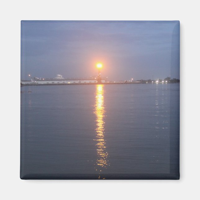 Imán Sunrise del río Mississipi (Frente)