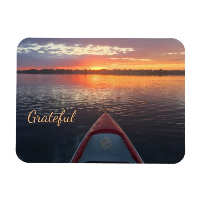 Imán Sunrise Kayak Gratitude (Horizontal)