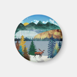 Imán Sunrise Moose