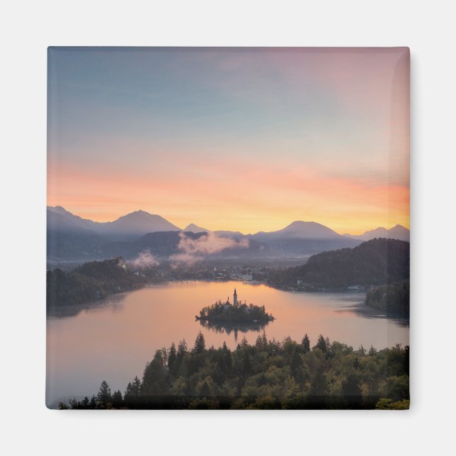 Imán Sunrise over Lake Bled Magner (Frente)