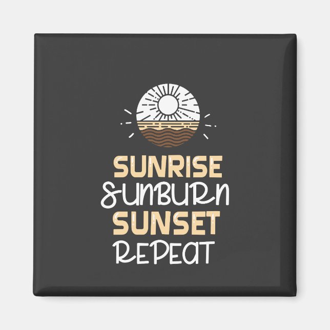 Imán Sunrise Sunburn Sunset (Frente)