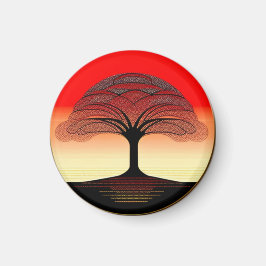 Imán Sunrise Tree of Life Magnet