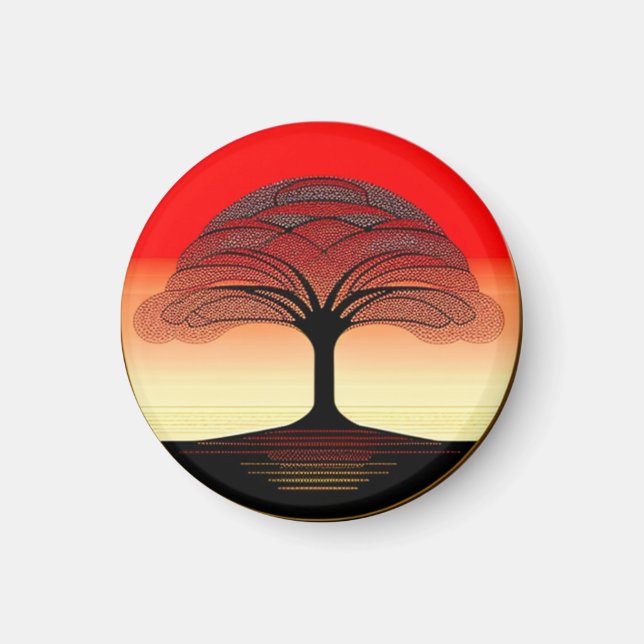 Imán Sunrise Tree of Life Magnet (Frente)