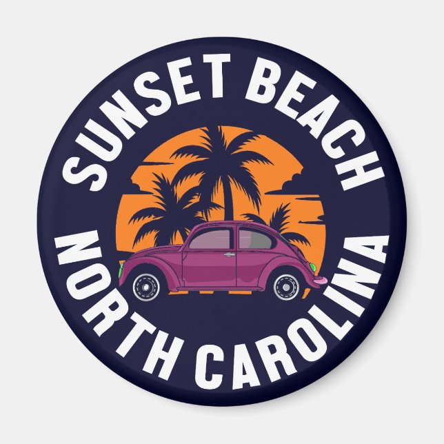 Imán Sunset Beach, Carolina del Norte (Frente)