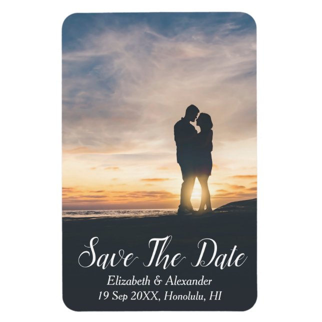 Imán Sunset Beach Save The Date (Vertical)