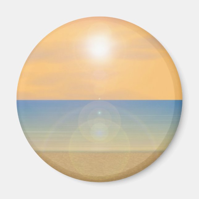 Imán Sunset Beach Scene: (Frente)