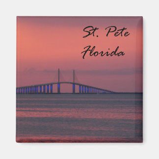 Imán Sunset Bridge Skyway Bridge de St Pete Florida