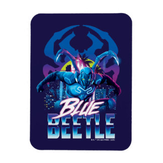 Imán Sunset de Blue Beetle Retrowave City