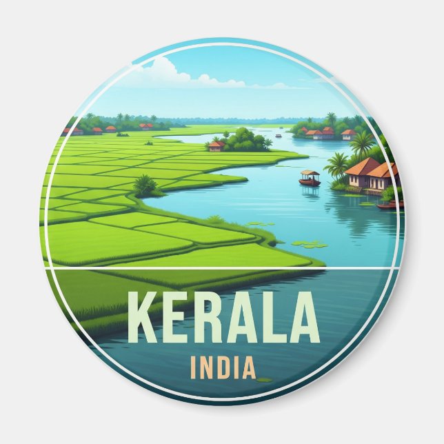 Imán Sunset de Kerala India (Frente)