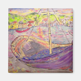 Imán Sunset de la aldea griega