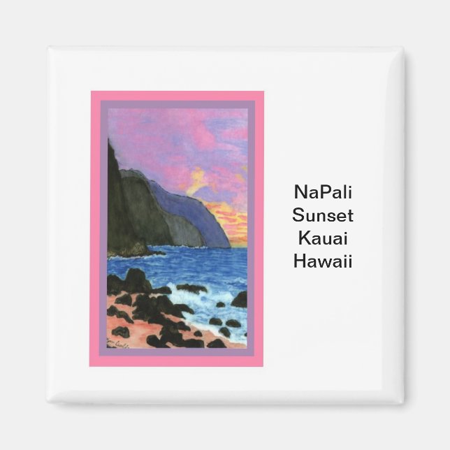 Imán Sunset de Magnet-NaPali, Kauai, Hawai (Frente)