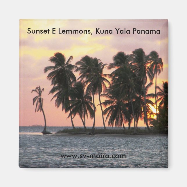 Imán Sunset, E Lemmons, Kuna Yala, Panamá (Frente)