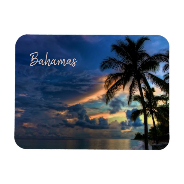 Imán Sunset en el paraíso tropical de las Bahamas (Horizontal)