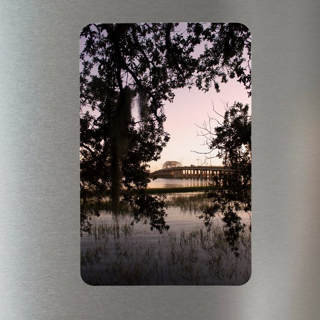 Imán Sunset en Woods Memorial Bridge Beaufort SC (Subido por el creador)