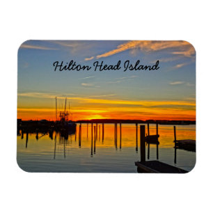 Imán Sunset Landing Skull Creek Boathouse Hilton Head