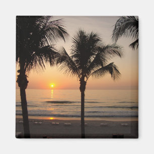 Imán Sunset Ocean Beach Florida Fotógrafo Magnet