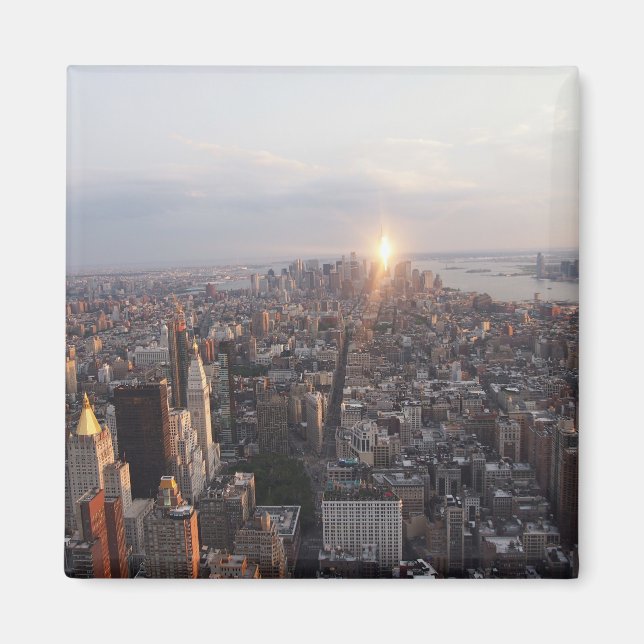 Imán Sunset sobre Manhattan (Frente)