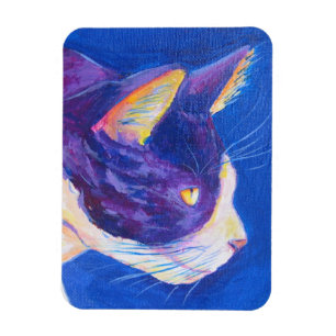 Imán Sunset Tuxedo Cat Lover Personalizado Magnet