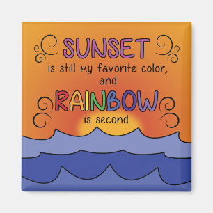Imán Sunset y Rainbow Magnet - Square