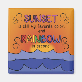 Imán Sunset y Rainbow Magnet - Square