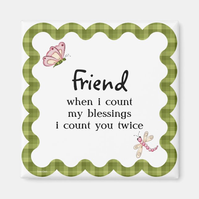Imán Sunshine Butterfly Friendship Blessing Gift (Frente)