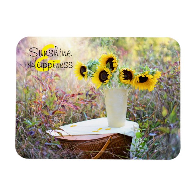 Imán Sunshine & Happiness Sunflowers (Horizontal)