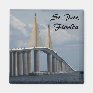 Imán Sunshine Skyway Bridge Florida Photo Magnet