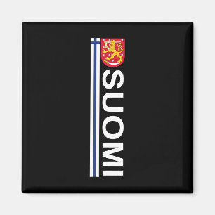 Imán Suomi Soccer And Sport Print - Orgullo Nacional Fi