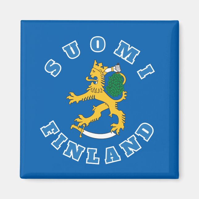 Imán Suomileijona - Suomi-Finlandia - jääkaappimagneett (Frente)