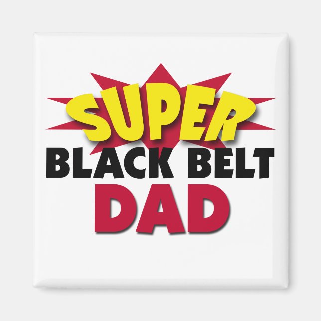 Imán Super Black Belt Dad (Frente)