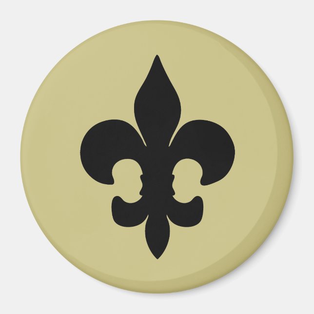 Imán Super Black Fleur de lis (Frente)